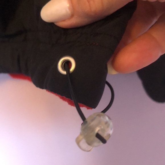 CHAMPION REVERSIBLE BLACK/RED FLEECE & NYLON HOODIE/JACKET • sz M - Picture 15 of 17